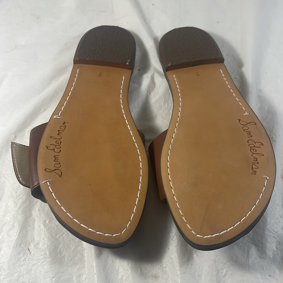 Sam Edelman Women’s Granada Brown Croc-Embossed Adjustable Buckle Slide Sandals - Picture 7 of 9